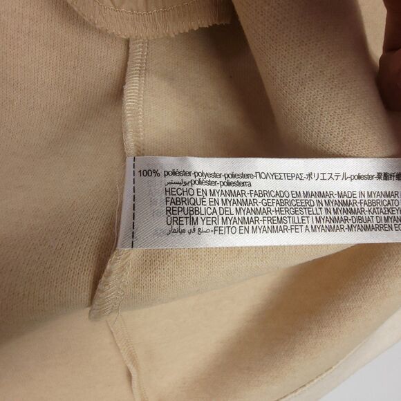 ZARA Long Lapel Collar Open Front Blanket Trench Midi Coat Cream Womens Medium - Picture 6 of 6